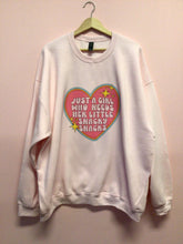 Load image into Gallery viewer, “Just a Girl Who Needs Her Little Snacky Snacks” Shirt and Crewneck