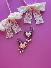 Load image into Gallery viewer, Yours Truly-Heart Pearl Dangle Earrings