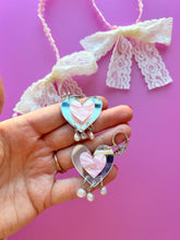 Load image into Gallery viewer, Yours Truly-Heart Pearl Dangle Earrings