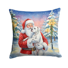 Load image into Gallery viewer, White Boxer with Santa Claus Throw Pillow