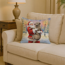 Load image into Gallery viewer, Irish Wolfhound with Santa Claus Throw Pillow