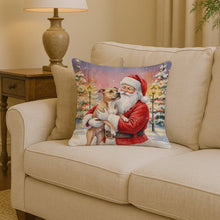 Load image into Gallery viewer, Pit Bull Terrier with Santa Claus Throw Pillow