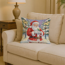 Load image into Gallery viewer, Parrotlet with Santa Claus Throw Pillow