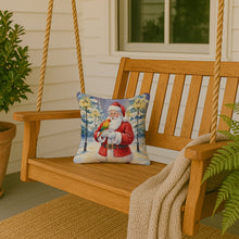 Load image into Gallery viewer, Sun Conure with Santa Claus Throw Pillow