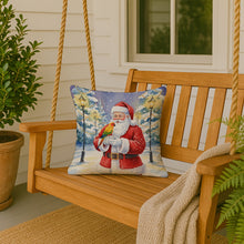 Load image into Gallery viewer, Sun Conure with Santa Claus Throw Pillow