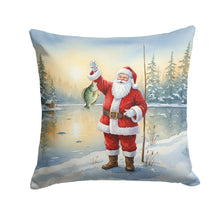 Load image into Gallery viewer, Fishing Santa Claus with Crappie Christmas Throw Pillow