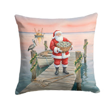 Load image into Gallery viewer, Fishing Santa Claus with Oysters Christmas Throw Pillow