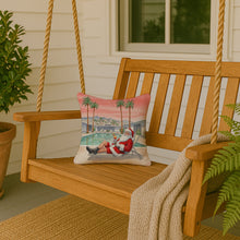 Load image into Gallery viewer, Santa Claus in Palm Springs Christmas Throw Pillow