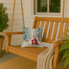 Load image into Gallery viewer, Santa Claus in the Forest with Wildlife Christmas Throw Pillow