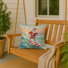 Load image into Gallery viewer, Santa Claus Surfing Christmas Morning Christmas Throw Pillow