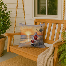 Load image into Gallery viewer, Santa Claus Watching the Sunset Christmas Throw Pillow