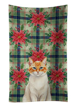 Load image into Gallery viewer, Flame Point Cat with Poinsettias Kitchen Towel