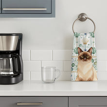 Load image into Gallery viewer, Chocolate Point Cat Coastal Sea Glass Kitchen Towel