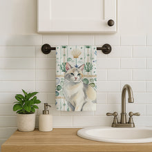 Load image into Gallery viewer, Dilute Calico Cat Coastal Sea Glass Kitchen Towel