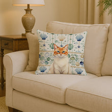 Load image into Gallery viewer, Flame Point Cat Coastal Sea Glass Throw Pillow