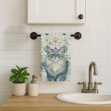 Load image into Gallery viewer, Persian Blue Cat Coastal Sea Glass Kitchen Towel