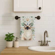 Load image into Gallery viewer, Ragdoll Seal Point Cat Coastal Sea Glass Kitchen Towel