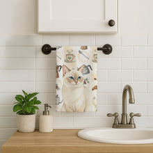 Load image into Gallery viewer, Cream Point Cat Coffee Time Kitchen Towel
