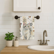 Load image into Gallery viewer, Dilute Calico Cat Coffee Time Kitchen Towel