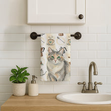 Load image into Gallery viewer, Dilute Tortoiseshell Cat Coffee Time Kitchen Towel