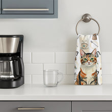 Load image into Gallery viewer, Patched Tabby Cat Coffee Time Kitchen Towel