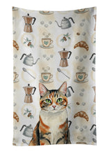 Load image into Gallery viewer, Patched Tabby Cat Coffee Time Kitchen Towel