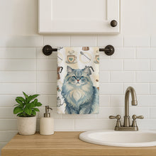 Load image into Gallery viewer, Persian Blue Cat Coffee Time Kitchen Towel