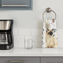 Load image into Gallery viewer, Seal Point Cat Coffee Time Kitchen Towel