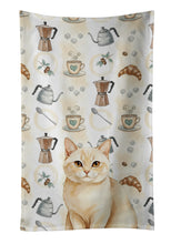 Load image into Gallery viewer, Solid Cream Cat Coffee Time Kitchen Towel