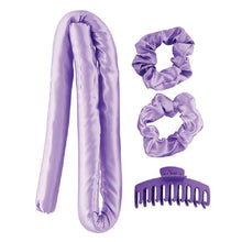 Load image into Gallery viewer, Heatless Roller Set in Purple | 4-Piece Hair Curler Set  | Hair Accessories