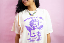 Load image into Gallery viewer, “Sweet Girl with a Little Bit of Anger Issues” Screen Printed Tees and Sweaters