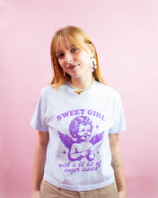Load image into Gallery viewer, “Sweet Girl with a Little Bit of Anger Issues” Screen Printed Tees and Sweaters