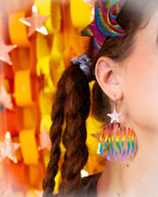 Load image into Gallery viewer, Zebra Print Pride Earrings