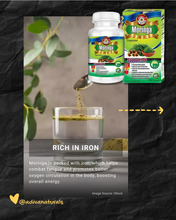 Load image into Gallery viewer, Moringa 60 Capsules [Plant-based protein and iron] Great for Vegans &amp; Vegetarians