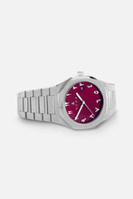 Load image into Gallery viewer, Steel/Maroon Arabic Luxury Watch- 40MM