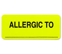 Load image into Gallery viewer, "Allergic To" Labels - 1" x 2-1/4" - 250/Box