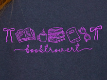 Load image into Gallery viewer, “Booktrovert” Embroidered Shirt