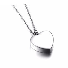 Load image into Gallery viewer, "Always In My Heart" Silver Heart Urn Necklace