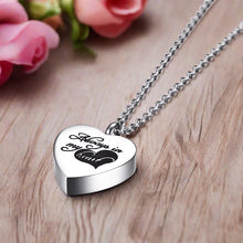 Load image into Gallery viewer, "Always In My Heart" Silver Heart Urn Necklace