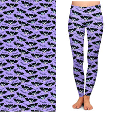 Load image into Gallery viewer, "Battylicious" Leggings by Miss Fluff x Lipstick &amp; Chrome PURPLE