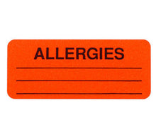 Load image into Gallery viewer, "Allergies" Labels - 1" x 2-1/4" - 250/Box