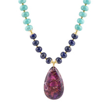 Load image into Gallery viewer, Zion Multi-Color Purple Pendant Necklace