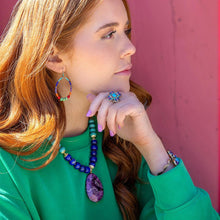 Load image into Gallery viewer, Zion Multi-Color Purple Pendant Necklace